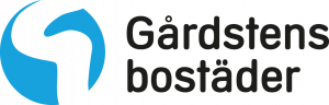 Gårdstensbostäder nya logo med blått märke