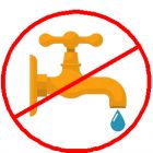 Symbol för vatteavstängning
